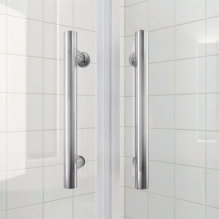 Душова кабіна без піддону Koer SR SC04-100x100x195-TR-01 прозоре скло Easy Clean 5мм, хром (KR5361)