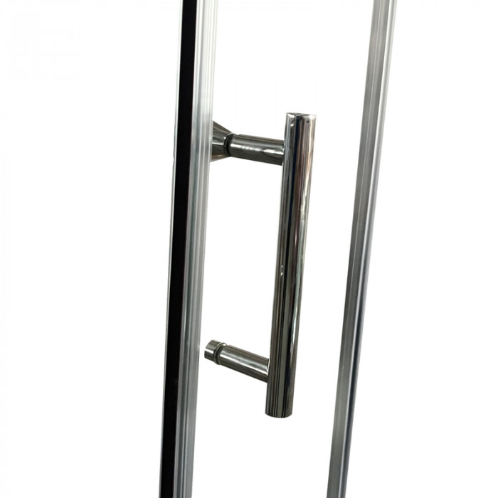 Душова кабіна без піддону Koer SR SC04-100x100x195-TR-01 прозоре скло Easy Clean 5мм, хром (KR5361)