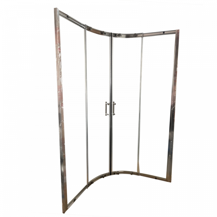 Душова кабіна без піддону Koer SR SC04-100x100x195-TR-01 прозоре скло Easy Clean 5мм, хром (KR5361)