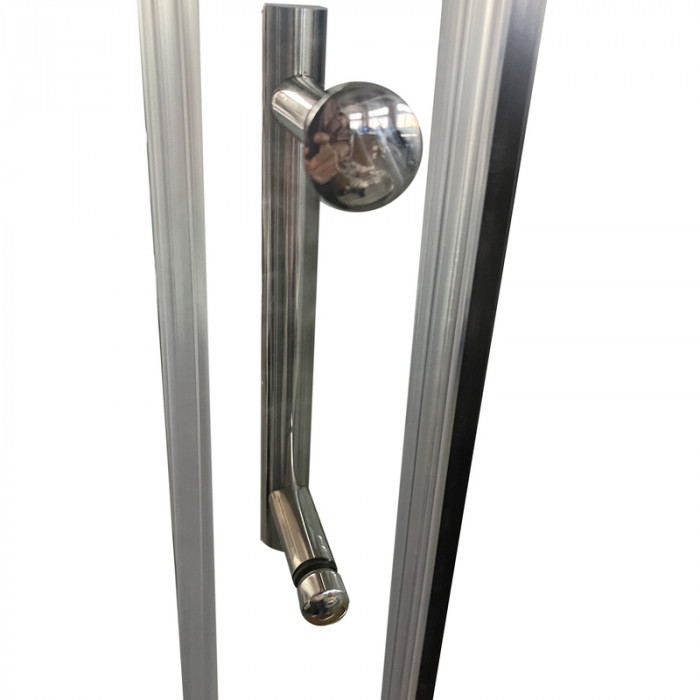 Душова кабіна без піддону Koer SR SC04-100x100x195-TR-01 прозоре скло Easy Clean 5мм, хром (KR5361)