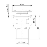 Донний клапан IMPRESE BRENTA Pop-up, графітовий хром ZMK091908500