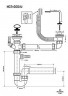 Сифон для кухонної мийки подвійний з підключенням до пральної машини з переливом HC7+DO2-U