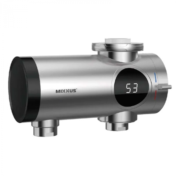 Водонагрівач 3,3 kW проточний, з індикатором температури, з кріпленням на вилив MIXXUS Electra 770-E CHROME (MI6511)