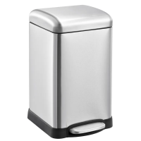 Відро для сміття з плавним закриттям квадратне MIXXUS STYLE-TC0106 SS COLOR 6л (колір нержавійка) (MI7092)