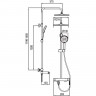 Душова колонна зі змішувачем Koer KB-56029-01 3 функції, колір хром (KR5481)