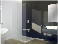 Кабина walk in AVEO 110x195 стекло прозрачное, держатели хромированные 120 см