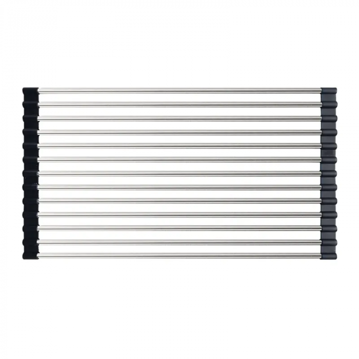 Килимок-сушарка для посуду Mixxus RAC-01.SUS BLACK на мийку з нерж. сталі SUS304 (MX1945)