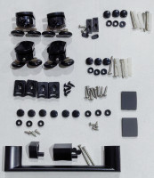 Двері у нішу розсувні MIXXUS PREMIUM DIVERSE SD01-120x185-TR BLACK прозоре скло 5мм (MI6877)