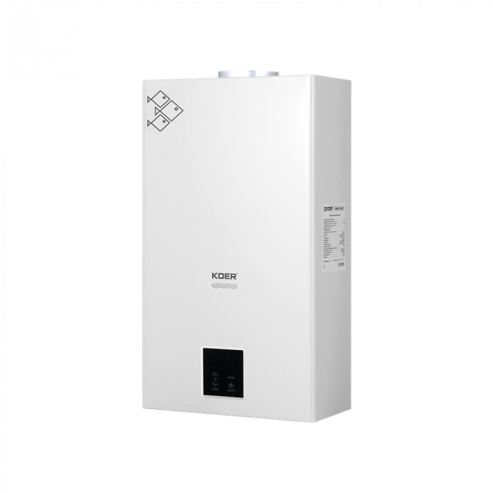 Газова колонка KOER KWH.G0210 WHITE димохідна з модуляцієй 10 л/хв, колір білий (KR5556)