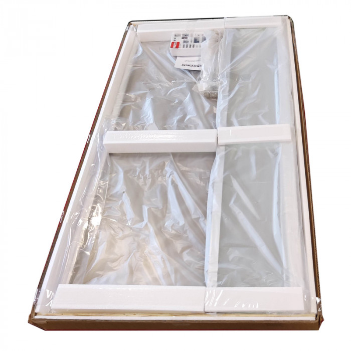 Шторки скляні на ванну Koer SR BS04-95x140-TR-01 прозоре скло 6мм, хром (KR5403)