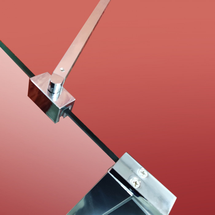 Шторки скляні на ванну Koer SR BS04-95x140-TR-01 прозоре скло 6мм, хром (KR5403)