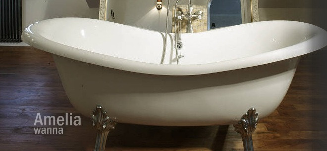 Ванна акрилова AMELIA ретро 190х77 з ногами хром