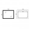 Дзеркало MIXXUS FLAT MR04-100x80 з LED Touch, Anti-fog, димером, рег. яскравості, годинником (MI6927)
