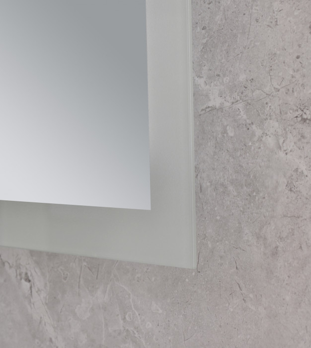 Дзеркало Mixxus FLAT MR04-100x80 з Led Touch, Anti-fog, димером, регулятором яскравості, годинником (MI6927)