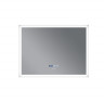 Дзеркало MIXXUS FLAT MR04-100x80 з LED Touch, Anti-fog, димером, рег. яскравості, годинником (MI6927)