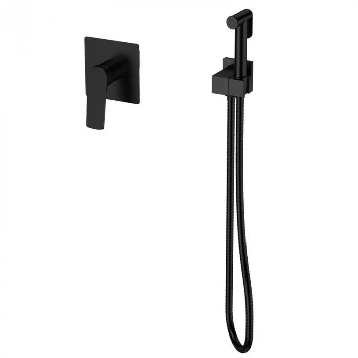 Змішувач для гігієнічного душу Mixxus Premium MONE 002 INNER Black вбудований з лійкою (MI6779)