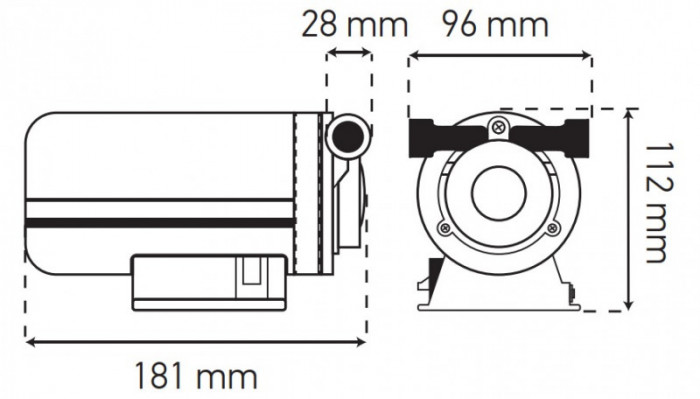 Насос підвищення тиску KOER KP.P15-GRS10 (з гайками, кабелем і вилкою) (KP0254)