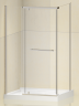 Душова кабіна без піддону KOER SR SC01-120x80x200-TR-01 прозоре скло EASY CLEAN 8мм хром (KR5353)