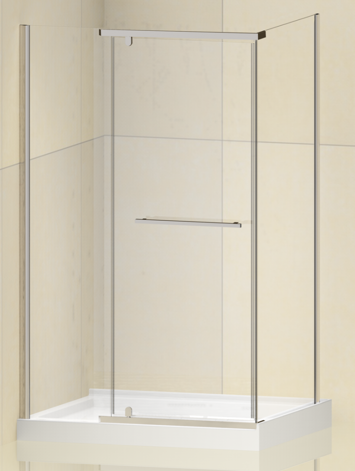Душова кабіна без піддону KOER SR SC01-120x80x200-TR-01 прозоре скло EASY CLEAN 8мм хром (KR5353)