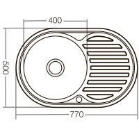 Мийка кухонна Zerix Z7750-08-180D (decor) (ZX1597)