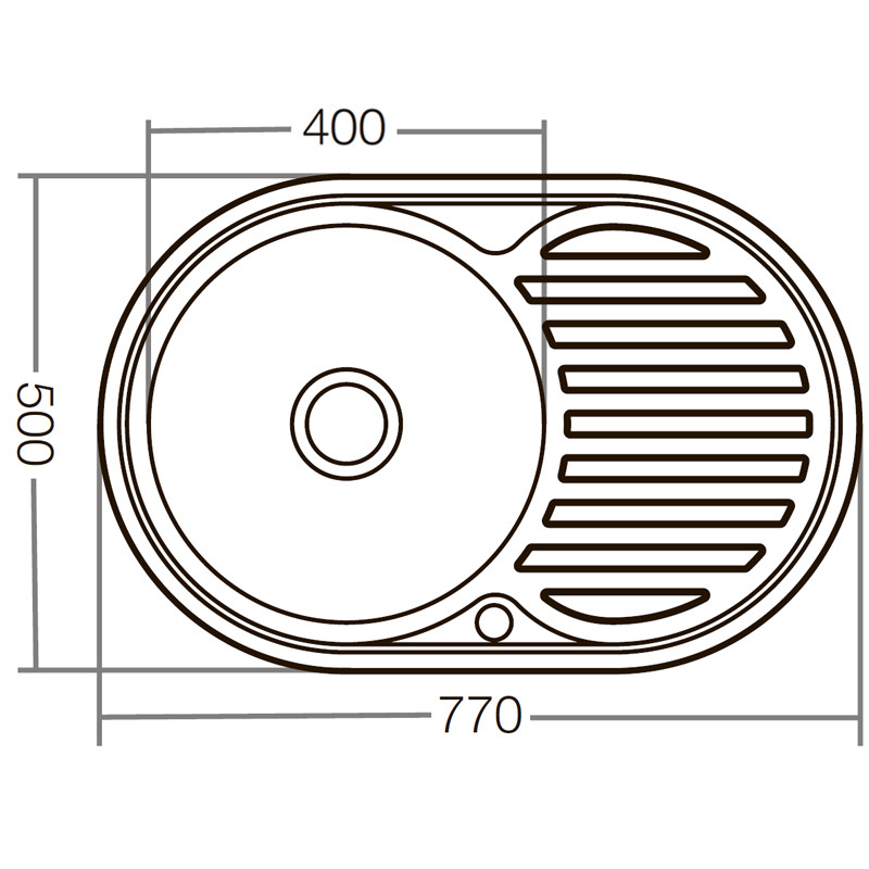 Мийка кухонна Zerix Z7750-08-180D (decor) (ZX1597)