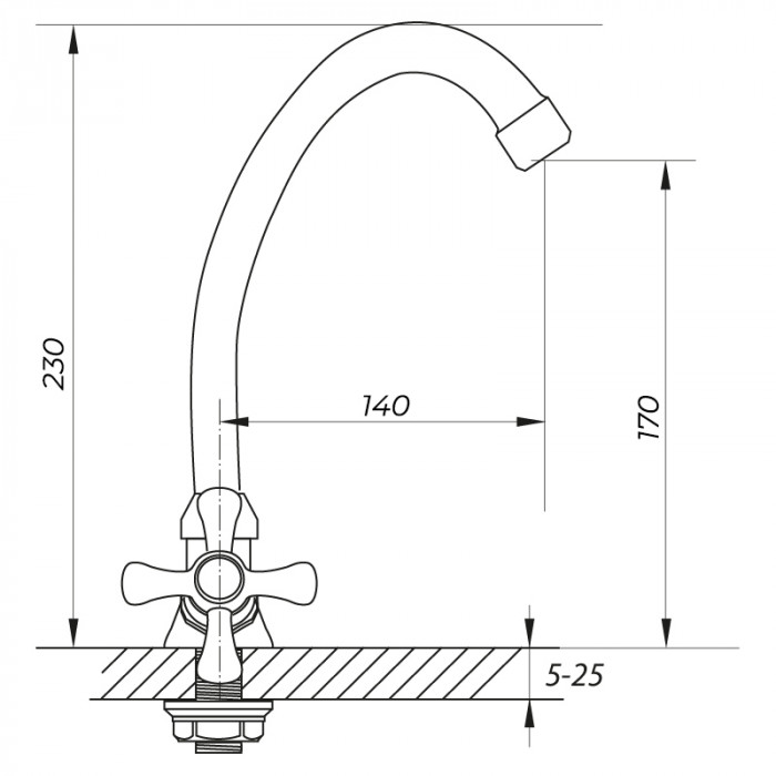 Змішувач для умивальника Zerix TZA 605 (ZX2968)