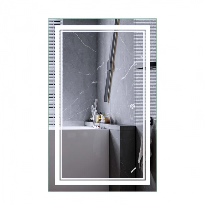 Дзеркало Mixxus Premium QUADRO MR20-50x80-Reverse з Led Touch, Anti-fog, димером, регулятором яскравості (MP6620)