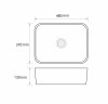 Раковина накладна MIXXUS PREMIUM QUADRO-0103 480х370х130mm (MP6514)