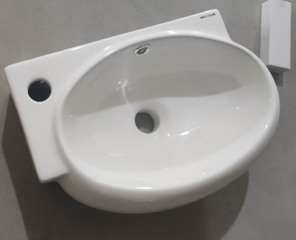Раковина підвісна MIXXUS PREMIUM DIVERSE-1201-R 400х215х140mm (отвір під змішувач, перелив) (MP6506)