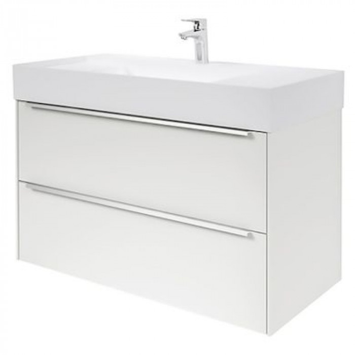 Тумба с раковиной ROCA Inspira подвесная 1000х498 мм, без ножек, белая A851077806