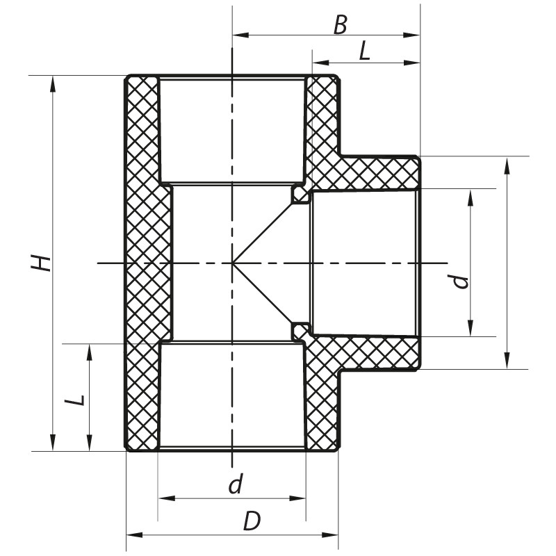 Трійник 32 PPR KOER K0009.PRO (KP0012)