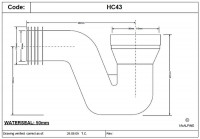 Коліно для унітазу, 120 мм х 4" HC43