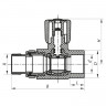 Кран радіаторний 20x1/2 прямий PPR Koer K0159.PRO (KP0204)
