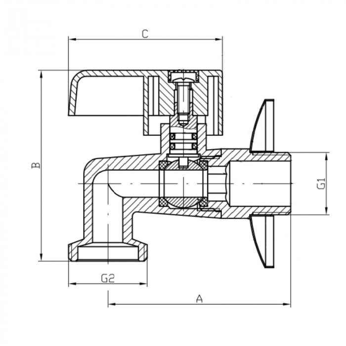 Кран для холодної води Koer KR.258 - 1/2" (KR2876)