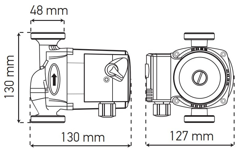 Насос циркуляційний відцентр. Koer KP.GRS-25 / 6-130 (KP0251)