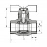 Кран кульовий PPR КШ Koer (метелик) для гарячої води 20 (Koer K0181.PRO) (KP0234)