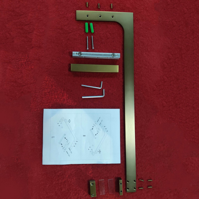 Душова перегородка Koer SR SP02-100x200-TR-12 Walk-In проз.скло Easy Clean 8мм, матове золото (KR5396)