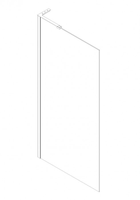 Душова перегородка Koer SR SP02-100x200-TR-12 Walk-In проз.скло Easy Clean 8мм, матове золото (KR5396)