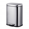 Відро для сміття з плавним закриттям прямокутне MIXXUS PREMIUM STYLE-TC0305 SS COLOR 5л (колір нержавійка) (MI7060)