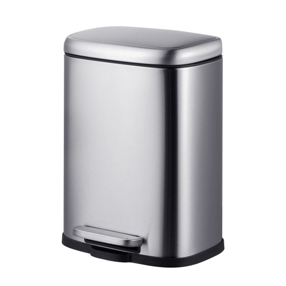 Відро для сміття з плавним закриттям прямокутне MIXXUS PREMIUM STYLE-TC0305 SS COLOR 5л (колір нержавійка) (MI7060)