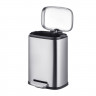 Відро для сміття з плавним закриттям прямокутне MIXXUS PREMIUM STYLE-TC0305 SS COLOR 5л (колір нержавійка) (MI7060)