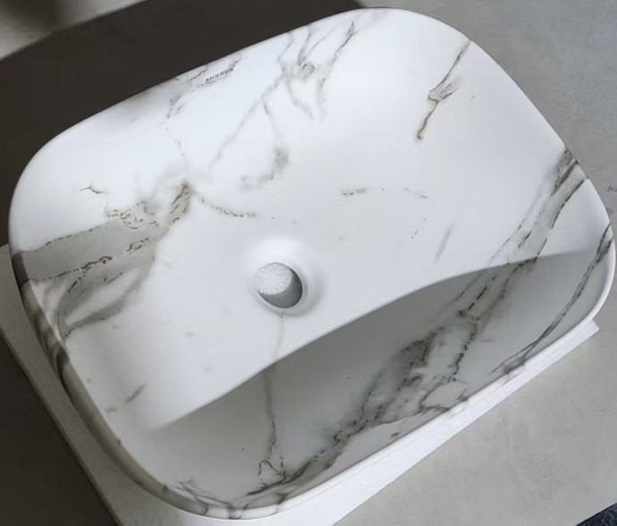 Раковина накладна MIXXUS PREMIUM DIVERSE-0114 MARBLE 455х325х135mm (MP6545)