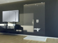 Кабина walk in AVEO DUE 140x195 стекло прозрачное, держатели хромированные, 140 см