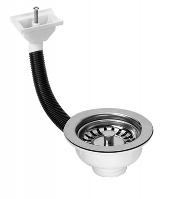 Злив пластиковий для кухонної мийки з сіткою з нержавійки 1 1/2*113 mm FSW50PDR