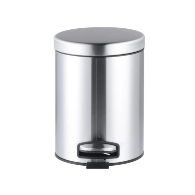 Відро для сміття з плавним закриттям кругле Mixxus Ellipse-TC0205 SS Color 5л колір нержавійка (MI7076)