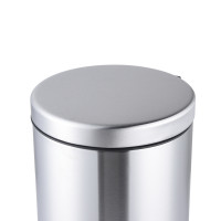 Відро для сміття з плавним закриттям кругле MIXXUS ELLIPSE-TC0205 SS COLOR 5л (колір нержавійка) (MI7076)