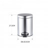 Відро для сміття з плавним закриттям кругле Mixxus Ellipse-TC0205 SS Color 5л колір нержавійка (MI7076)