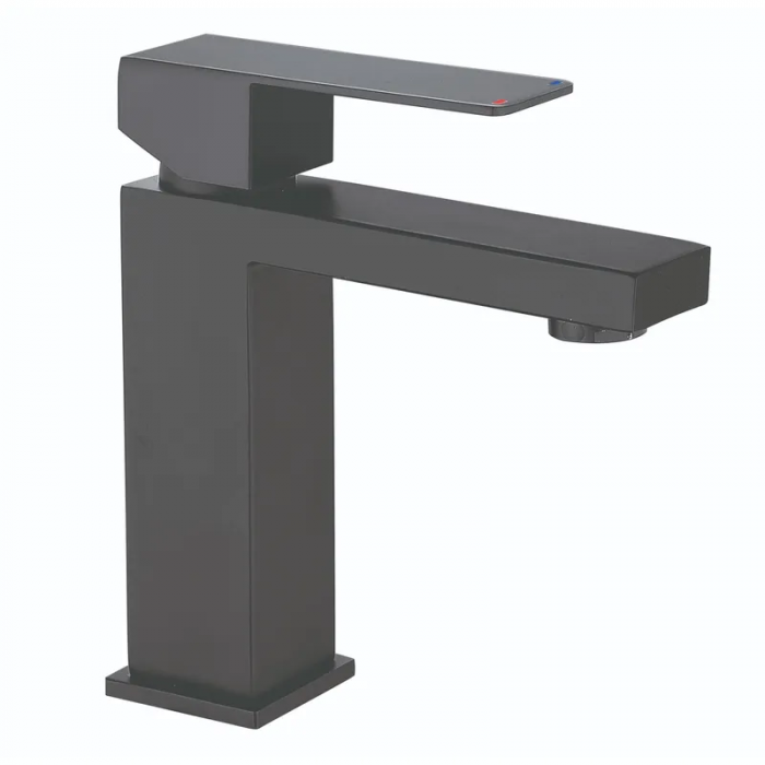 Змішувач для умивальника Mixxus KUB-001-Heavy Graphite з нерж. ст. (MI6349)