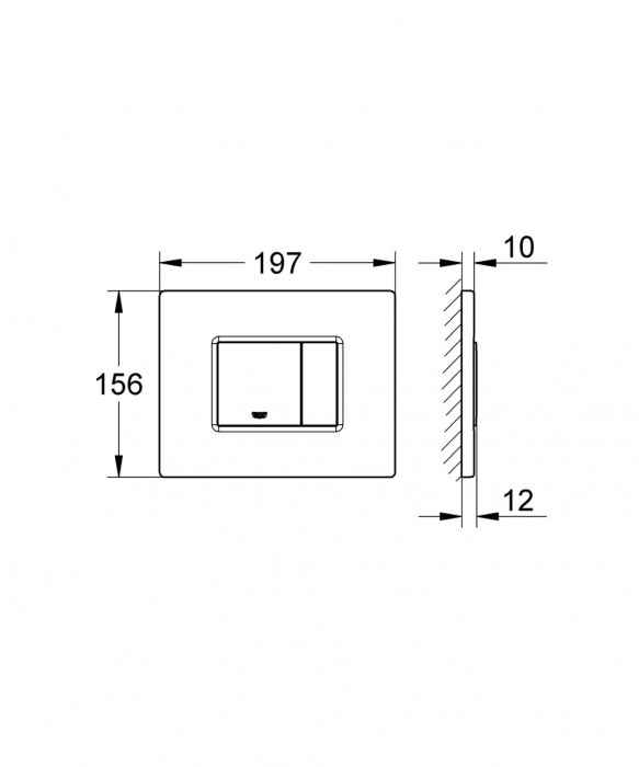 Комплект Grohe Set Унітаз QUADRO-0301-T3 + Інсталяція 38536001 + панель 38732000 (38536001QUADRO0301T3)