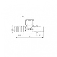 Трійник перехідний з ВР Koer KA.T20-06F-20 - 20(2.8mm) x 1/2"F x 20(2.8mm) (KR4895)